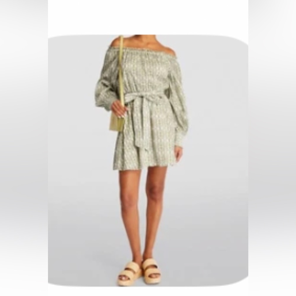 Alice + Olivia Green Smocked Dress